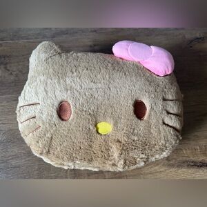 HELLO KITTY-NWT Brown Kitty With Pink Bow Pillow